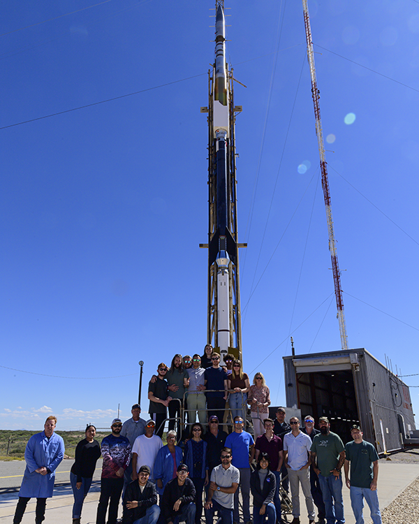 Flight Team in front of rocket 600x700