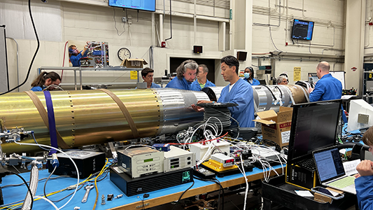 James and Randy working on rocket